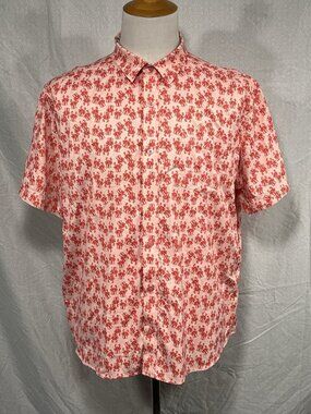 Johnston & Murphy XC4 Extreme Comfort Shirt Men's XL Lobster Print Vacation